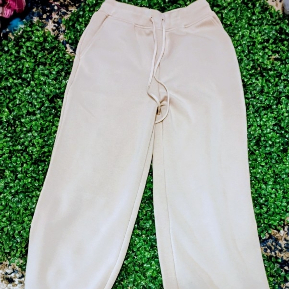 SHEIN Cream Track Pants